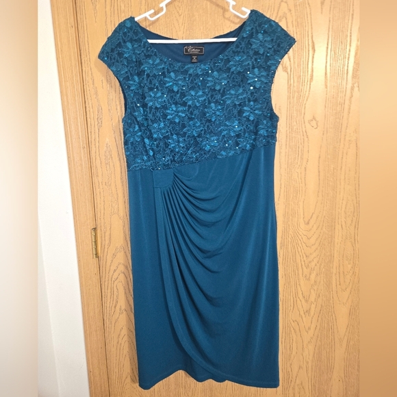 dressbarn Dresses & Skirts - Elegant Teal Lace Dress